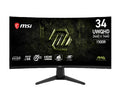 MSI MAG346CQDFE20 MAG 346CQDF E20 Curved Gaming Monitor, Metallic Black with RGB, 34 Rapid VA Panel, 3440 x 1440 (UWQHD) Resolution, Adaptive Sync, HDR Ready, non-Glare