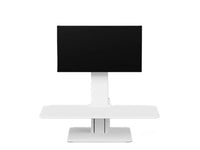 Humanscale QSE2SSW QuickStand Eco, Single Monitor, White, Small MDF Platform