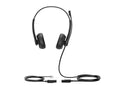 Yealink YHS34 (1308023) Wideband Headset for IP Phone Binaural Ear (dual ear) Quick-disconnect (QD) cord RJ9 Headset Jack Hearing Protection Leather Ear
