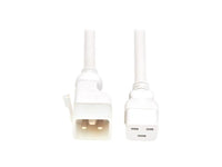 Eaton P036-EN6-AWH-6 PDU Power Cord, C19 to P-Lock Lite C20 - 20A, 250V, 12 AWG, 6 ft. (1.8 m), White, 6 Pack