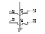 Humanscale X23SLTBC3623LTB M/Flex for M2 Pro Monitor Arm, 2 Rows of 3 Monitors, 12 Straight/12 Straight Links, Clamp Mou