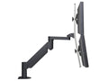 HAT Design Works 7500-WING-1000-104 7500 Wing Deluxe Dual Monitor Arm, Black, holds 1-11.4 lbs per monitor, up to 24IN screen