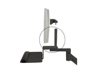 HAT Design Works 8131-52-10-104 Monitor Arm Keyboard Adapter, Black, 8136, 8137, and 8138 Keyboard Tray Compatible