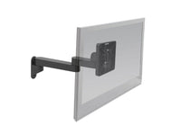 HAT Design Works 9110-8.5-4-104 Monitor/TV Wall Mount with 8.5/4-Inch Extension Monitor Arm, Black, holds 22 lbs, 43IN screen