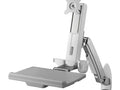 Amer AMR1AWS Sit Stand Combo Workstation Wall Mount System, This give you the ability to easily move your workstation into position where you need it and in the position it is needed.