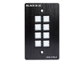Black Box AVS-CTRL8 Wallplate Control Panel - RS232, 8-Button