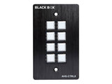 Black Box AVS-CTRL8 Wallplate Control Panel - RS232, 8-Button