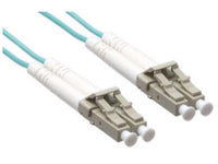 Axiom AXG94382 LC/LC OM4 Fiber Cable 7m - TAA, Aqua