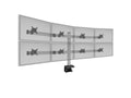 HAT Design Works BILD-4/4-CM-104 Bild 4 Over 4 Monitor Mount Monitor Arm, Black, holds 30 lbs, up to 24IN screen