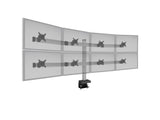 HAT Design Works BILD-4/4-CM-104 Bild 4 Over 4 Monitor Mount Monitor Arm, Black, holds 30 lbs, up to 24IN screen