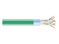 Black Box EVNSL0607A-1000 CAT6 400-MHz Solid Ethernet Bulk Cable - Shielded (F/UTP), CMR PVC, Green, 1000-ft. (304.8-m) Spool