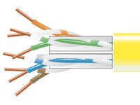 Black Box EYN873B-PB-1000 CAT6 550-MHz Solid Ethernet Bulk Cable - Unshielded (UTP), CMP Plenum, Yellow, 1000-ft. (304.8-m) Pull-Box