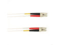 Black Box FOCMP10-015M-LCLC-WH OM3 50/125 Multimode Fiber Optic Patch Cable - OFNP Plenum, LC to LC, White, 15-m (49.2-ft.), GSA, TAA/