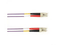 Black Box FOCMP50-005M-LCLC-VT OM2 50/125 Multimode Fiber Optic Patch Cable - OFNP Plenum, LC to LC, Purple, 5-m (16.4-ft.), GSA, TAA/