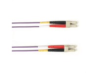 Black Box FOCMP50-005M-LCLC-VT OM2 50/125 Multimode Fiber Optic Patch Cable - OFNP Plenum, LC to LC, Purple, 5-m (16.4-ft.), GSA, TAA/
