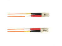 Black Box FOCMP62-005M-LCLC-OR OM1 62.5/125 Multimode Fiber Optic Patch Cable - OFNP Plenum, LC to LC, Orange, 5-m (16.4-ft.), GSA, TAA/