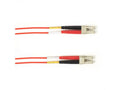 Black Box FOCMR10-002M-LCLC-RD OM3 50/125 Multimode Fiber Optic Patch Cable - OFNR PVC, LC to LC, Red, 2-m (6.5-ft.), GSA, TAA/