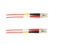 Black Box FOCMR50-002M-LCLC-RD OM2 50/125 Multimode Fiber Optic Patch Cable - OFNR PVC, LC to LC, Red, 2-m (6.5-ft.), GSA, TAA/