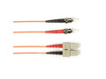 Black Box FOCMR62-005M-STSC-OR OM1 62.5/125 Multimode Fiber Optic Patch Cable - OFNR PVC, ST to SC, Orange, 5-m (16.4-ft.), GSA, TAA/