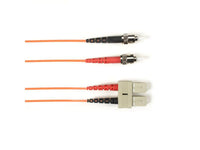 Black Box FOCMR62-005M-STSC-OR OM1 62.5/125 Multimode Fiber Optic Patch Cable - OFNR PVC, ST to SC, Orange, 5-m (16.4-ft.), GSA, TAA/