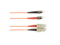 Black Box FOCMR62-015M-STSC-OR OM1 62.5/125 Multimode Fiber Optic Patch Cable - OFNR PVC, ST to SC, Orange, 15-m (49.2-ft.), GSA, TAA/
