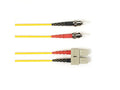 Black Box FOCMRSM-015M-STSC-YL OS2 9/125 Singlemode Fiber Optic Patch Cable - OFNR PVC, ST to SC, Yellow, 15-m (49.2-ft.), GSA, TAA