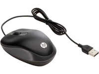 HP G1K28AA USB Travel Mouse - Mouse - Optical - 1000 dpi - Buttons Qty: 3 - Wired - USB Type-A