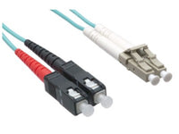 Axiom LCSC10GA-1M-AX LC/SC OM3 Fiber Cable 1m, Aqua