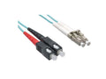 Axiom LCSC10GA-8M-AX LC/SC OM3 Fiber Cable 8m, Aqua