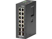 Black Box LIG1014A Gigabit Ethernet (1000-Mbps) Extreme Temperature Managed Switch - (10) 10/100/1000-Mbps Copper RJ45, (4) 100/1000-Mbps SFP