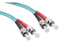 Axiom STST10GA-15M-AX ST/ST OM3 Fiber Cable 15m, Aqua