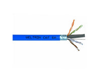 Weltron T2404L6A-SHP-BL 1000FT BLUE CAT6A SOLID FTP CABLE CMP
