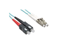 Axiom AXG94402 LC/SC OM4 Fiber Cable 4m - TAA, Aqua