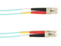 Black Box FOCMRM4-005M-LCLC-AQ OM4 50/125 Multimode Fiber Optic Patch Cable - OFNR PVC, LC to LC, Aqua, 5-m (16.4-ft.), GSA, TAA/