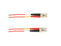 Black Box FOCMRM4-004M-LCLC-RD OM4 50/125 Multimode Fiber Optic Patch Cable - OFNR PVC, LC to LC, Red, 4-m (13.1-ft.), GSA, TAA/