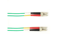 Black Box FOCMPM4-015M-LCLC-GN OM4 50/125 Multimode Fiber Optic Patch Cable - OFNP Plenum, LC to LC, Green, 15-m (49.2-ft.), GSA, TAA/