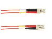 Black Box FOCMRM4-002M-LCLC-RD OM4 50/125 Multimode Fiber Optic Patch Cable - OFNR PVC, LC to LC, Red, 2-m (6.5-ft.), GSA, TAA/