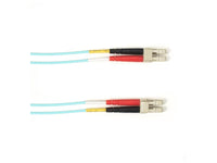 Black Box FOCMRM4-007M-LCLC-AQ OM4 50/125 Multimode Fiber Optic Patch Cable - OFNR PVC, LC to LC, Aqua, 7-m (23.0-ft.), GSA, TAA/