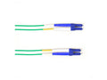 Black Box FOCMRSM-002M-LCLC-GN OS2 9/125 Singlemode Fiber Optic Patch Cable - OFNR PVC, LC to LC, Green, 2-m (6.5-ft.), GSA, TAA/