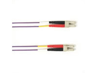 Black Box FOCMRM4-015M-LCLC-VT OM4 MM FO Patch Cable Duplx, PVC, Violet, Lclc, 15M