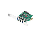 SIIG JU-P40A11-S1 DP USB 3.0 4port PCIE Host Card 5 Gbps (JU-P40A11-S1)