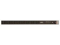 Vertiv 11486VH rPDU, Basic Surge, 20A, 120V, 1.9kW, Vertical, (8) NEMA 5-20R, 10ft power cord with L5-20P, Black Powder Coat