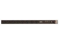 Vertiv 28011VH rPDU, Basic Surge, 20A, 120V, 1.9kW, Vertical, (8) NEMA 5-20R, 10ft power cord with 5-20P, Black Powder Coat