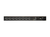 Vertiv 28013VH rPDU, Basic Standard, 20A, 120V, 1.9kW, Horizontal/Vertical, (8) NEMA 5-20R, 10ft power cord with L5-20P, Black Powder Coat
