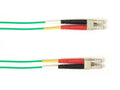 Black Box FOCMR10-010M-LCLC-GN OM3 50/125 Multimode Fiber Optic Patch Cable - OFNR PVC, LC to LC, Green, 10-m (32.8-ft.), GSA, TAA/