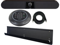Vaddio 999-8914-000 HUDDLESTATION - DELUXE SYSTEM. System Includes: Mic-Dock, Cam-Bar, 25 ft Shielded Cat-6 SSTP Link Cable and Wall Mount