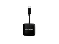 Transcend TS-RDC3 SD/microSD Card Reader, USB 3.2 Gen 1, Black, Type C