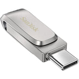 SanDisk SDDDC4-128G-A46 Metal Dual Flash Drive, Type C, 128GB USB 3.1, Ginseng, AMUSB 3.1, Ginseng, AM