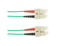 Black Box FOCMR10-002M-SCSC-GN OM3 50/125 Multimode Fiber Optic Patch Cable - OFNR PVC, SC to SC, Green, 2-m (6.5-ft.), GSA, TAA/