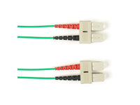 Black Box FOCMR10-002M-SCSC-GN OM3 50/125 Multimode Fiber Optic Patch Cable - OFNR PVC, SC to SC, Green, 2-m (6.5-ft.), GSA, TAA/